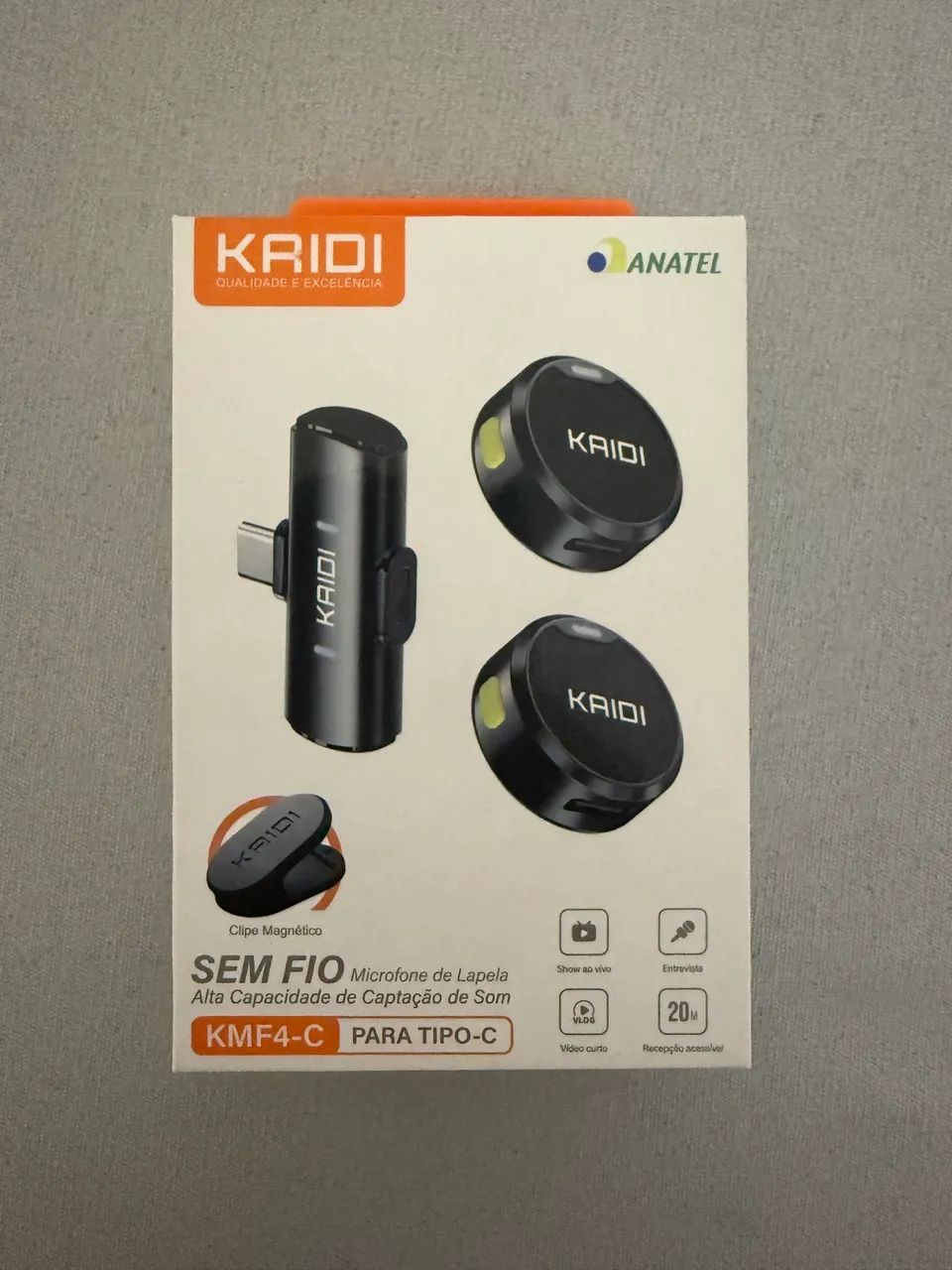 Microfone de lapela sem fio KAIDI - Foto 2