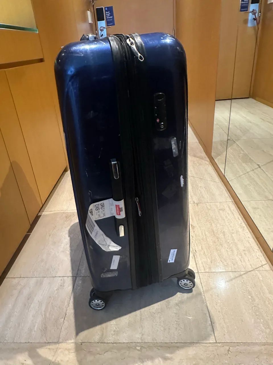  Mala Delsey 28 polegadas azul rígida em bom estado - Foto 4