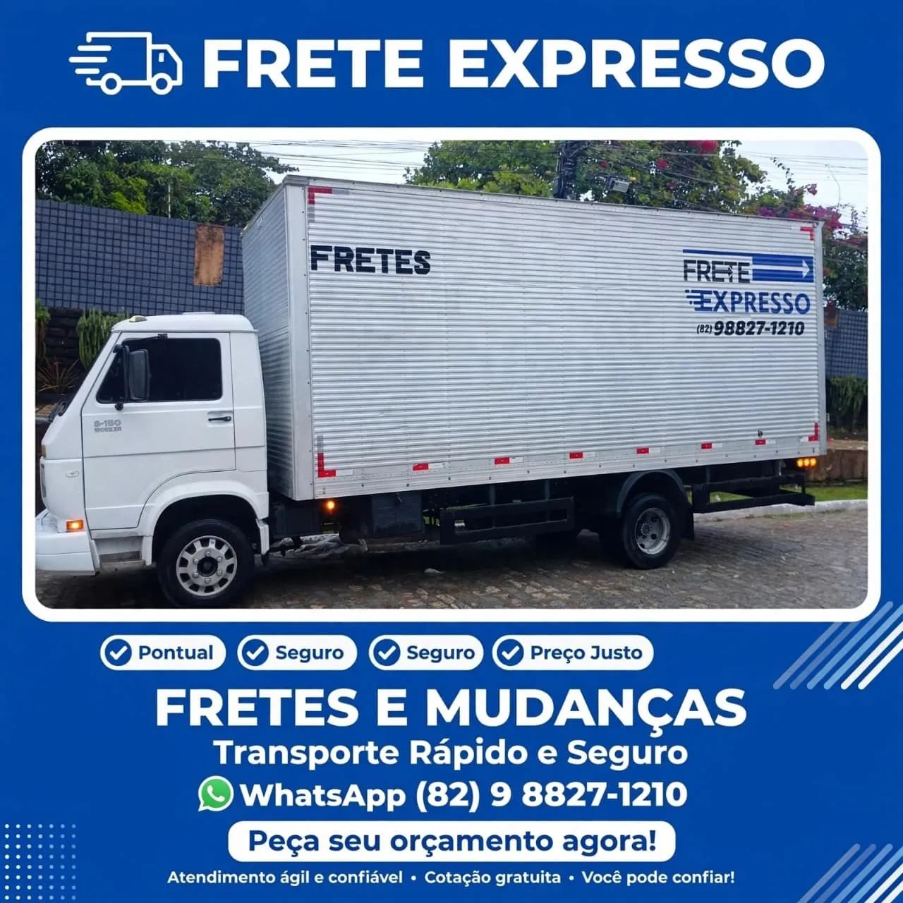 Disponível para fretes e agregamento.
