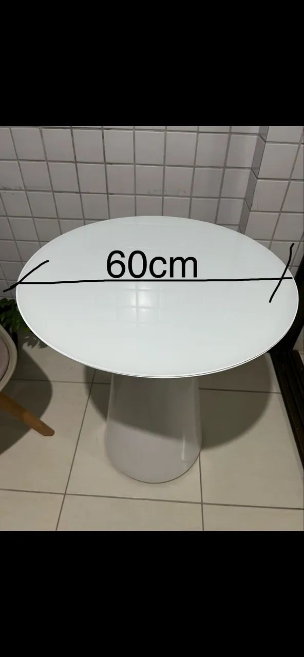 Mesa redonda 60cm branca  - Foto 4