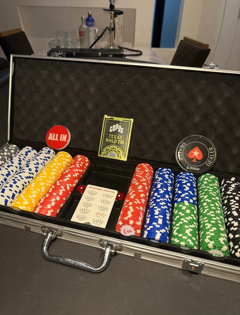 Maleta de poker 500 fichas 