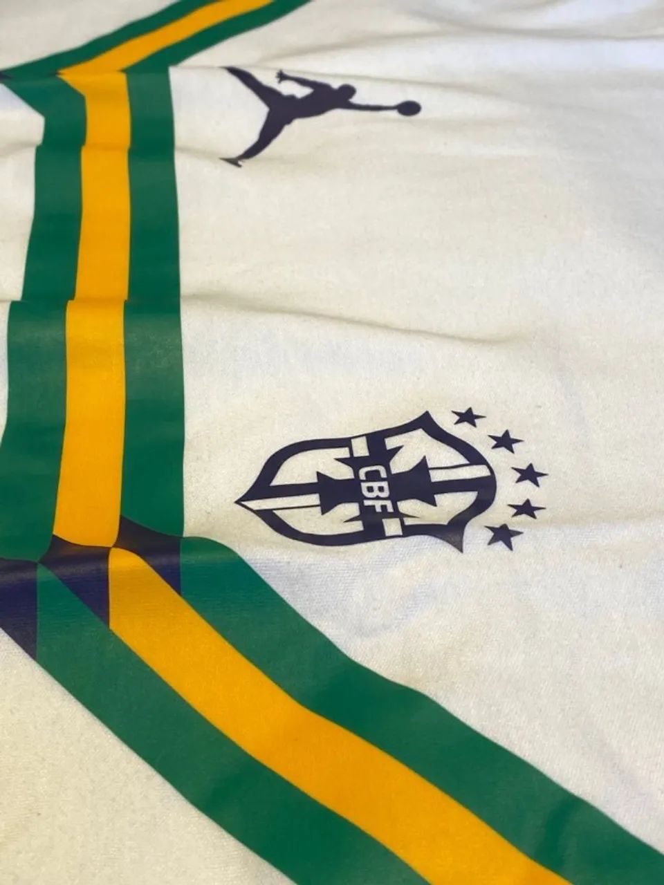 camisa oversized jordan cbf branca g - Foto 2