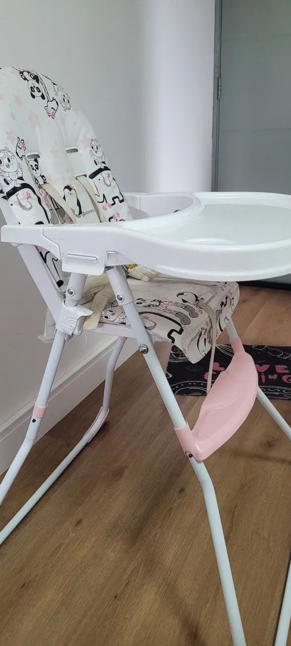 Cadeirão de alimentação para bebê girafa-panda rosa Galzerano Nick - Foto 3