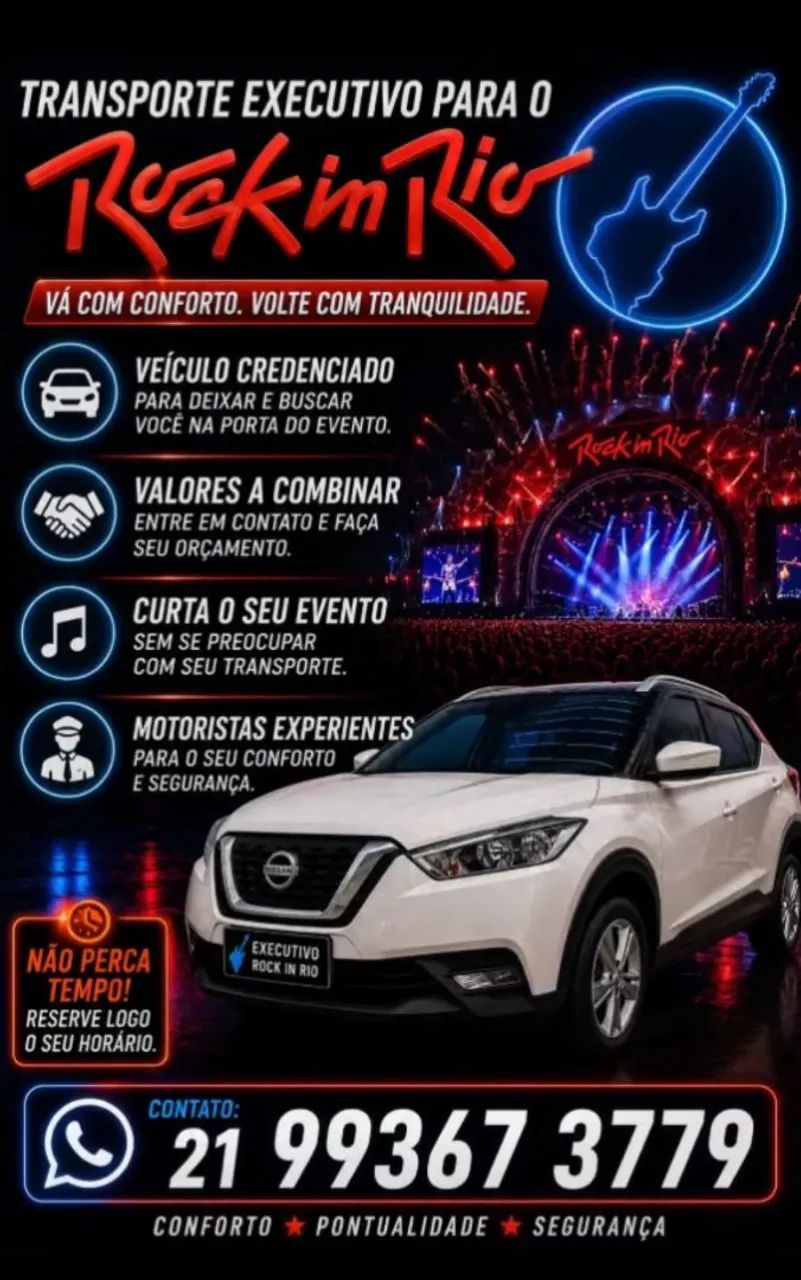 Tranfer para porta do Rock'in Rio