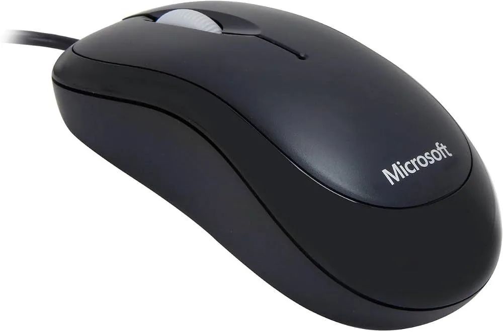 Mouse Microsoft Basic Optical com fio - Preto