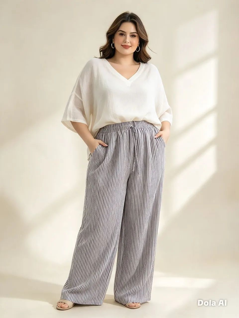 Calça pantalona alistrada