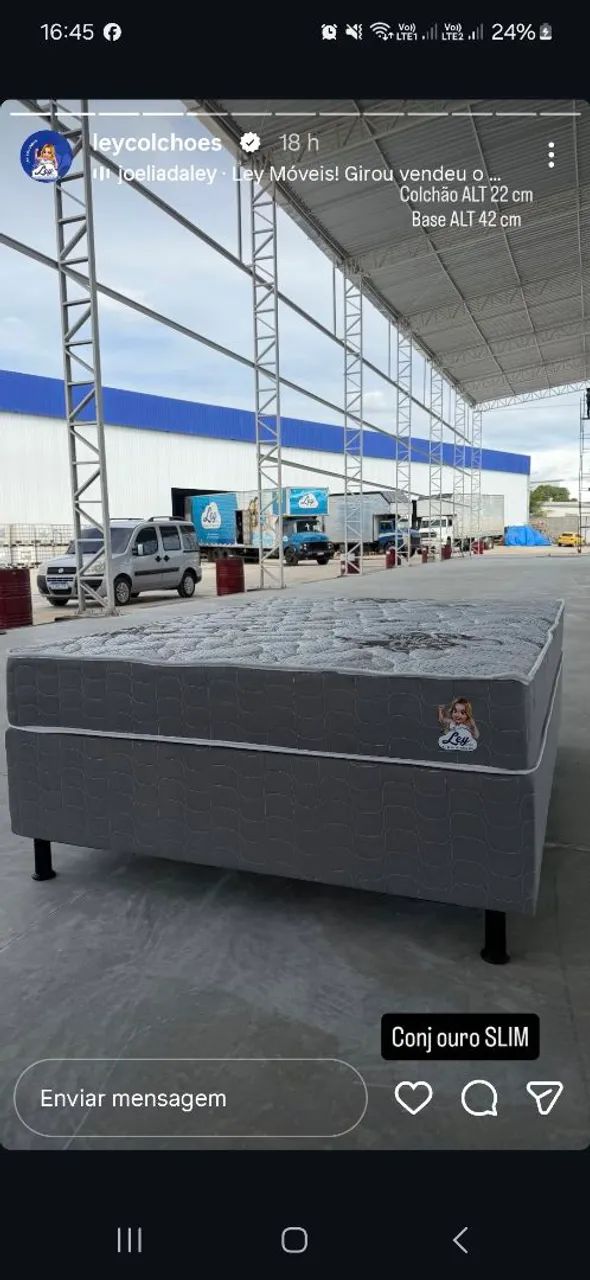 Cama ouro slim _ Brinde travesseiros!
