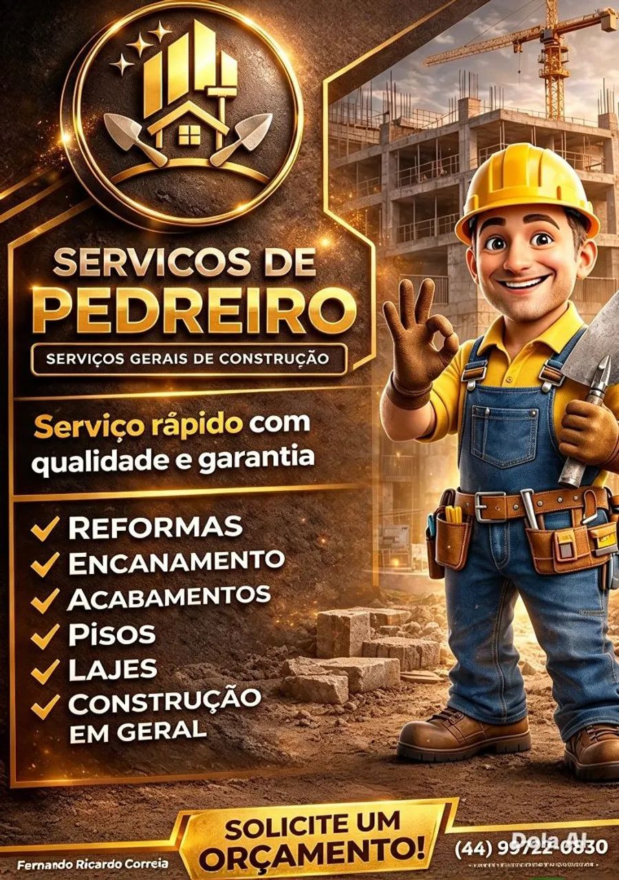 Pedreiro e reparos maringa 