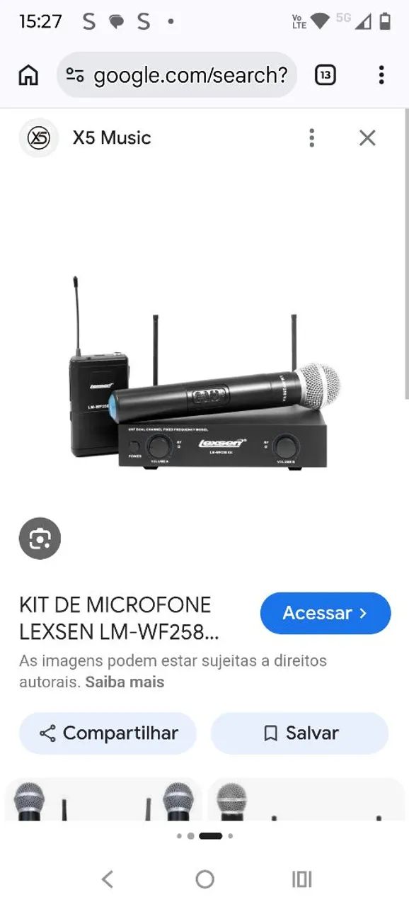 Microfone sem fio duplo kit Maleta Lecxen - Foto 5