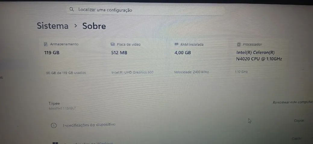 notbook lenovo IDEAPAD 15 - Foto 2