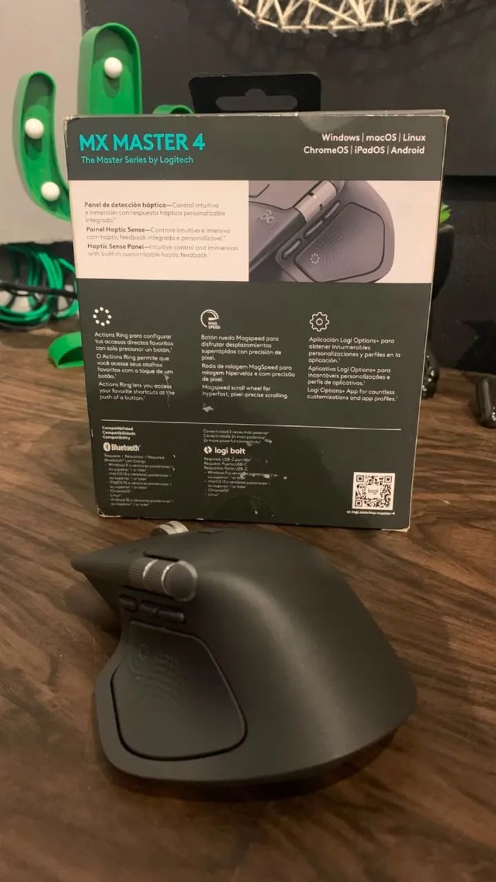 Mouse Logitech Mx Master 4  - Grafite - POUCO USADO ! - Foto 2