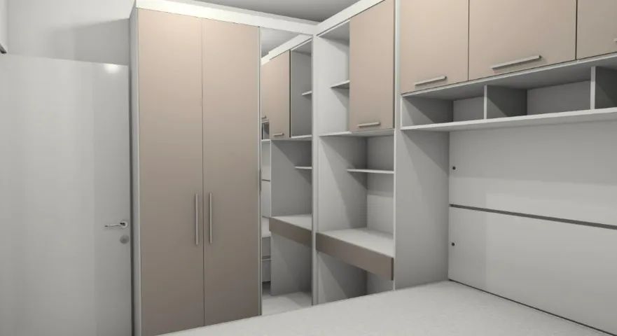 Guarda-roupa com mesa de escritório - Foto 4