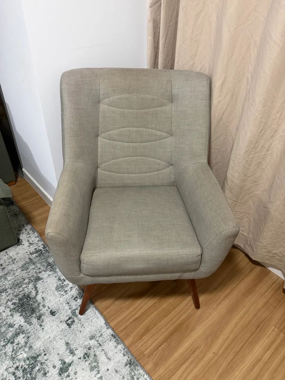 Poltrona linho cinza - Foto 3