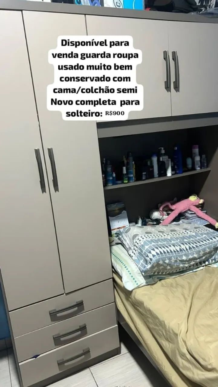 Cama com guarda roupa