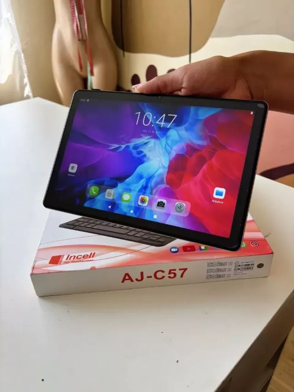 Tablet TAB Android 128GB com Teclado, Mouse, Capa e Caneta - Foto 2