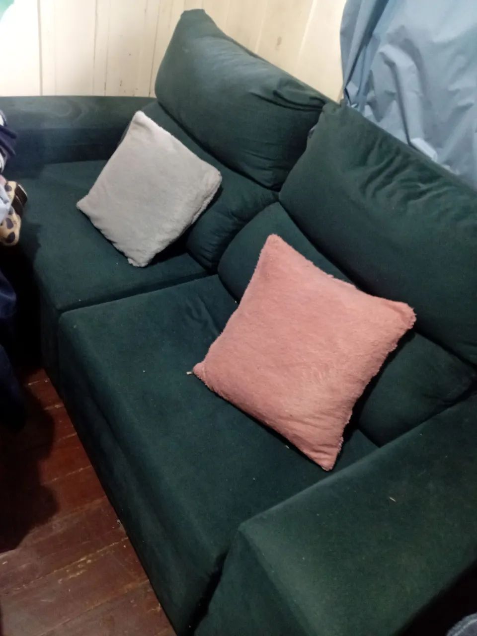 Sofá azul semi novo - Foto 3