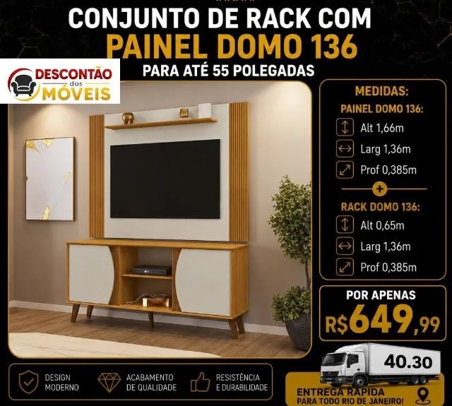 Rack com Painel Domo