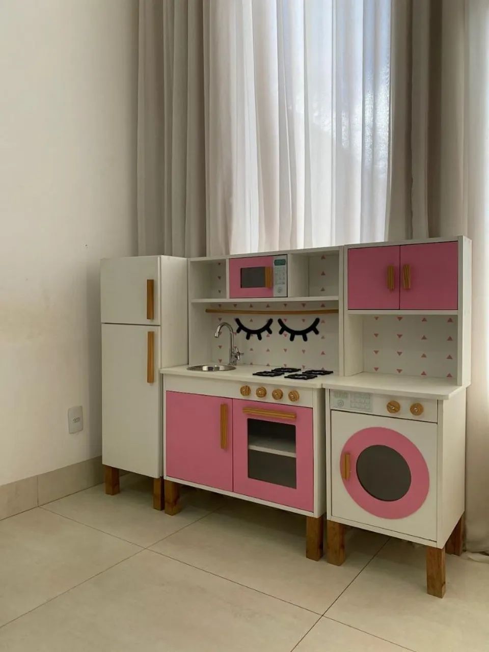 COZINHA INFANTIL COMPLETA COM MÁQUINA DE LAVAR E GELADEIRA  Fone : * 