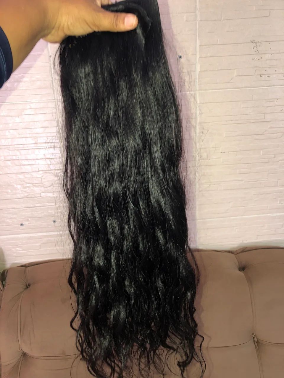 Cabelo humano 65 cm 200g  - Foto 4