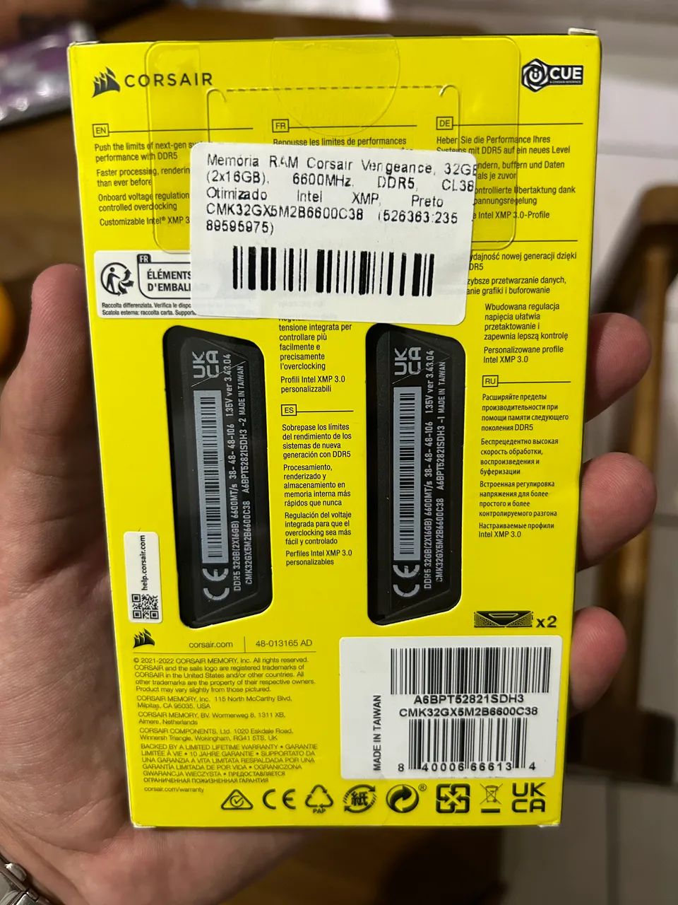 Memoria RAM Corsair DDR5 Vengeance 2x16GB 32gb 6600MHz - Foto 2