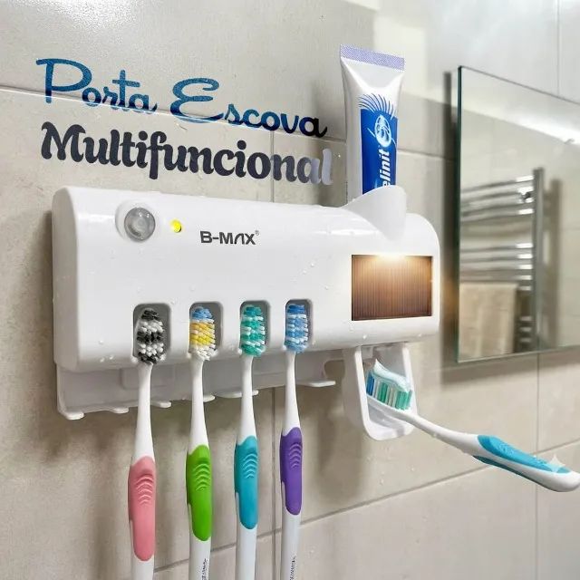 Dispenser Automático Pasta e Suporte Escova de Dente B-Max - Foto 3