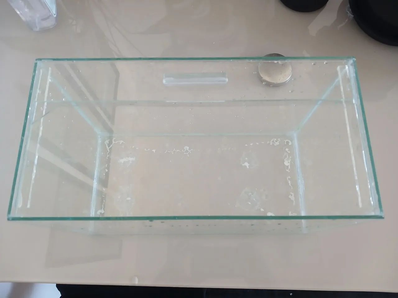 Kit Aquário de Vidro 9L com Tampa + Redinha e Concha Decorativa - Foto 4
