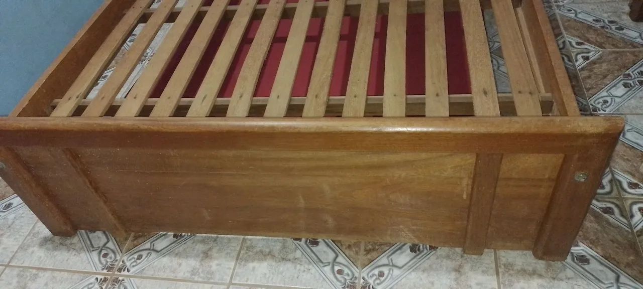Cama de cerejeira casal madeira maciça  - Foto 2