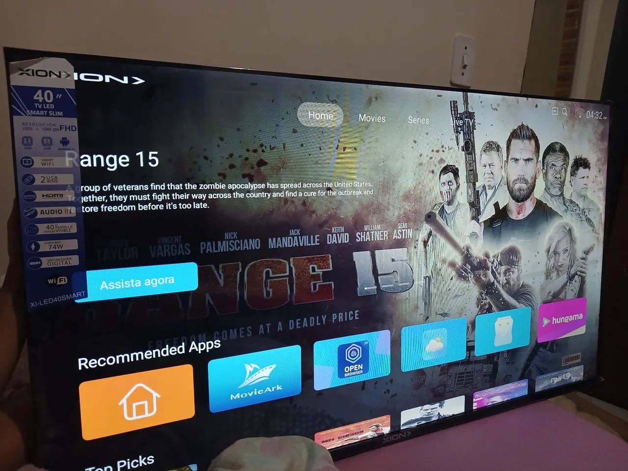 Tv smart android 40 nova na caixa