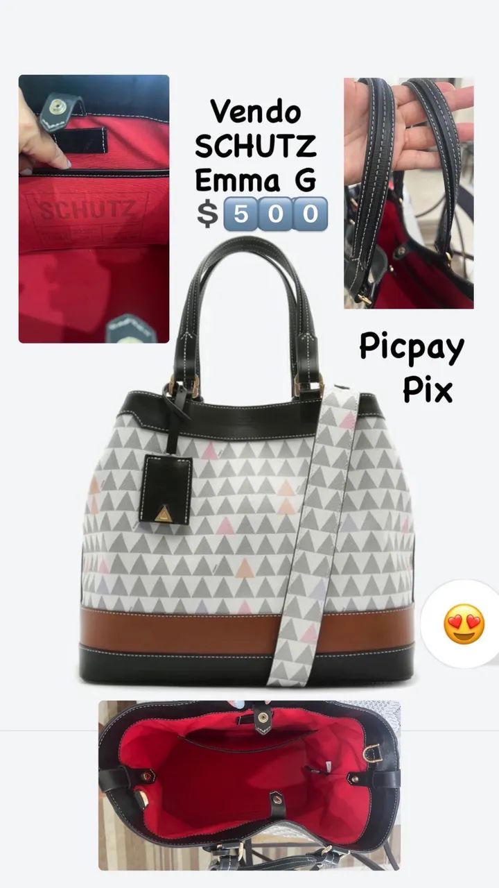 Bolsa e Carteira Schutz Triangle Branca