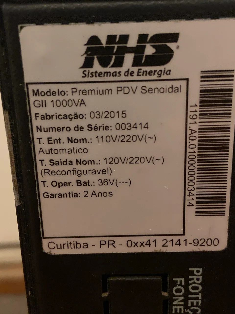 Nobreak 1000va senoidal bivolt entrada e saida  - Foto 3