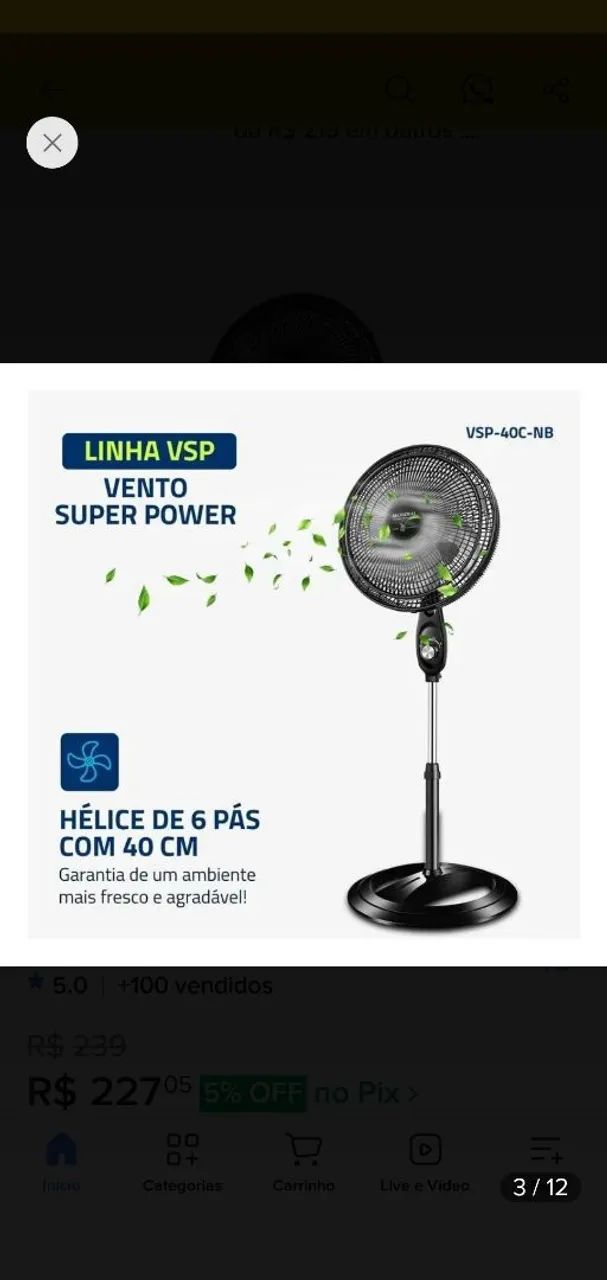 Ventilador Potente Novo - Ventiladores e Climatizadores - Asa