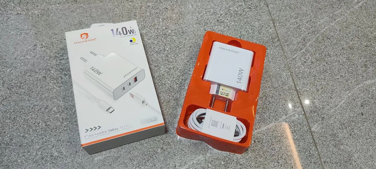 Carregador turbo 140w tipo c