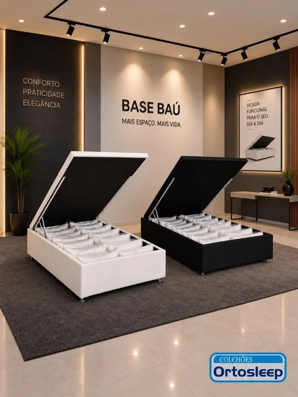 Base de cama Bau base bau