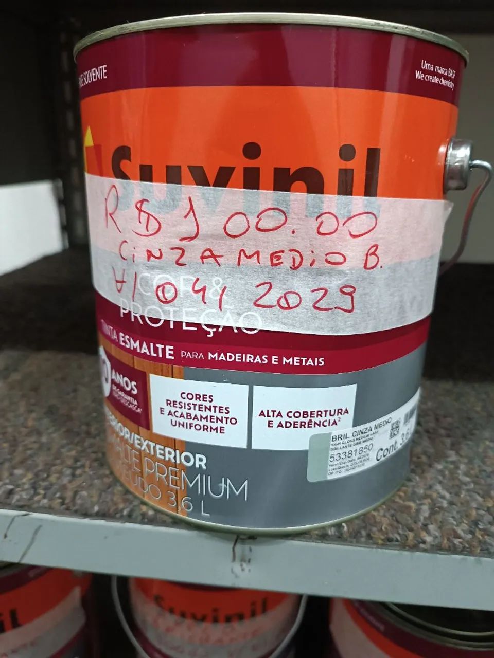 Tinta Esmalte Suvinil Premium Cinza Medio