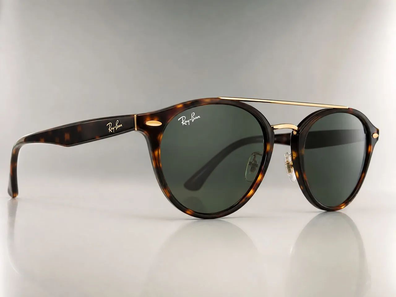 Óculos de Sol Ray-Ban Original Tartaruga com Ponte Dourada - Estilo Vintage Premium - Foto 3