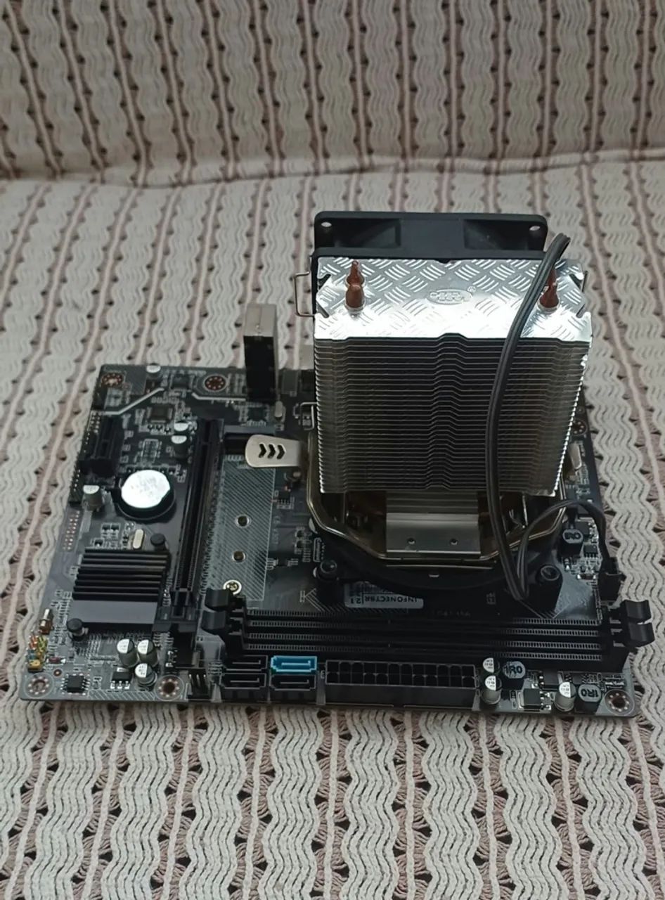 Kit placa mãe + processador + cooler - Foto 2