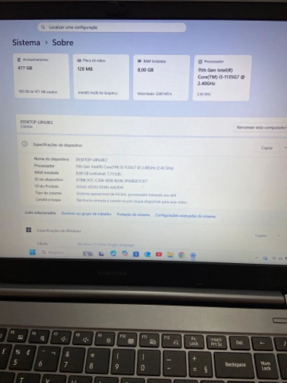 Samsung book 550XDA- 8gb RAM 512 arm. Notebook para trabalho - Foto 3