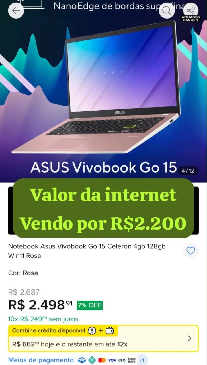Notebook Asus vivo book?NOVÍSSIMO? - Foto 4