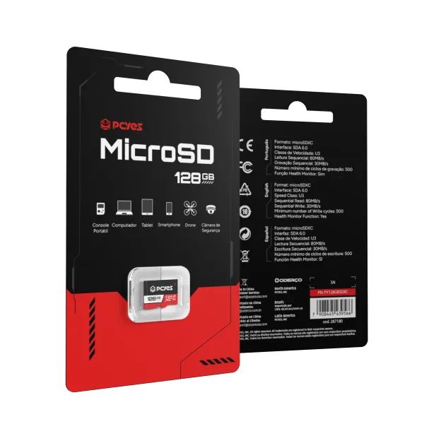 Cartão de Memória Pcyes Micro Sd 128gb  - Foto 4