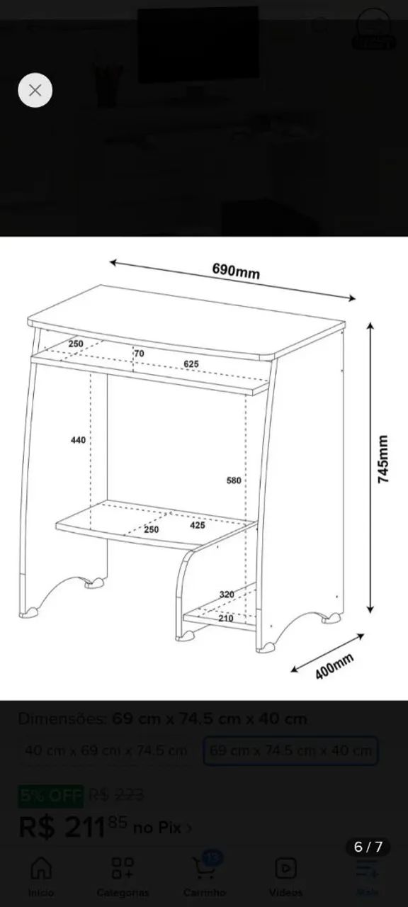 Mesa para computador  - Foto 4
