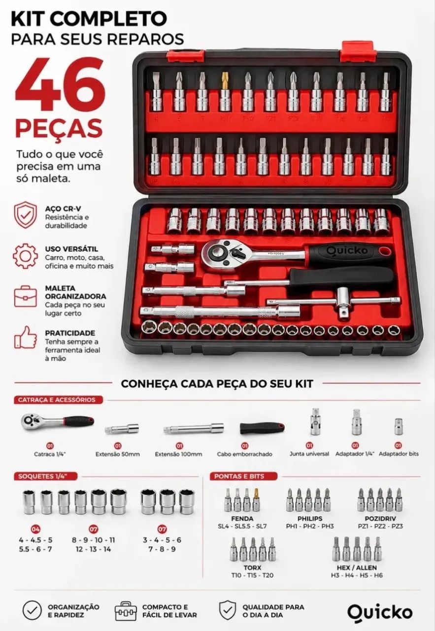 Kit ferramentas  - Foto 4