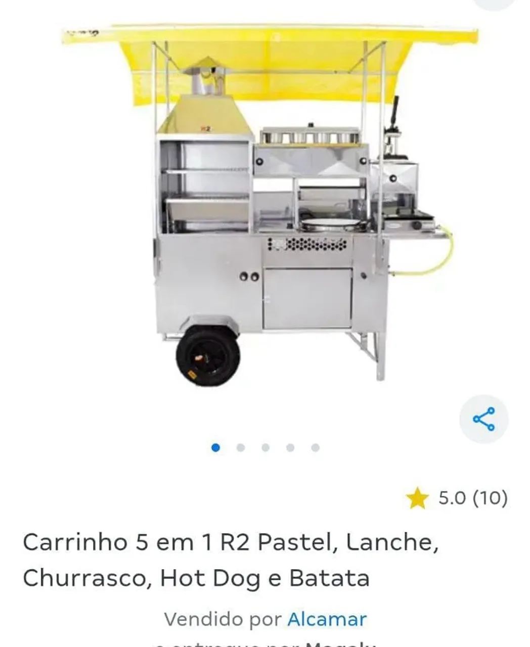 Carrinho 5 em 1 Churrasqueira 