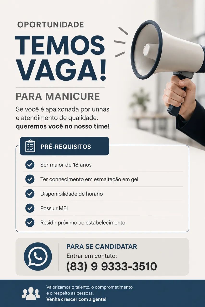 Vaga MANICURE 