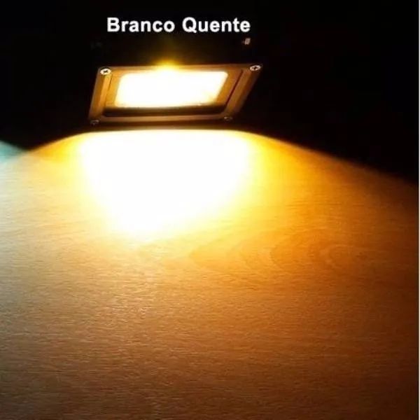 refletor de led 100w branco quente grande - Foto 5