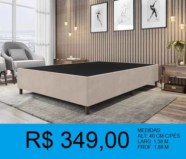 BASE BOX CASAL =COMPRE HOJE E RECEBA ATE EM 72H  - Foto 2