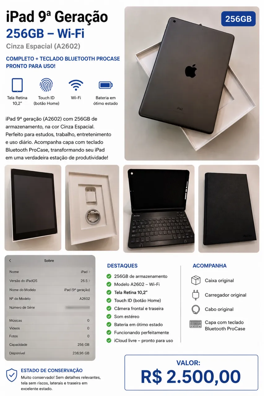 Ipad Air 4 + apple pencil - Tablets e E-Readers - São Cristóvão