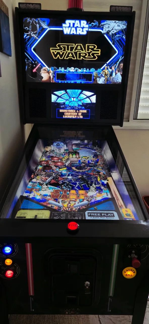 Pinball Virtual 43pol 3 Telas,Solenoides,Leds e Sensor Tatil