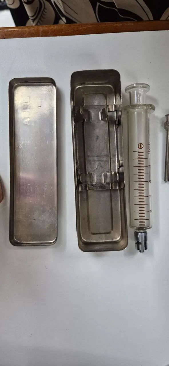 Conjunto seringa médica vintage - Foto 2