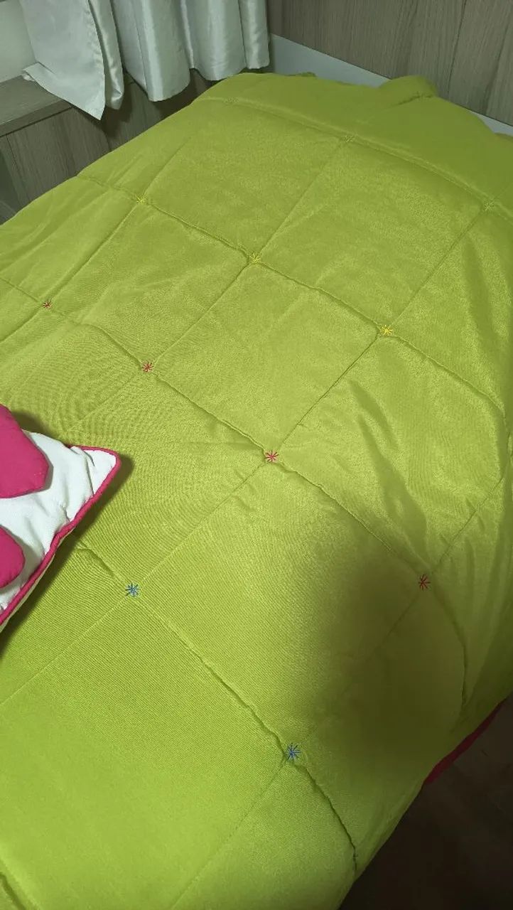 Colcha solteiro menina com almofadas  - Foto 4