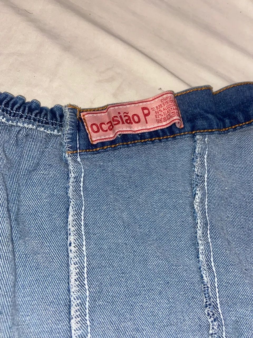 Cropped jeans azul  ( 40 reais  )  - Foto 3